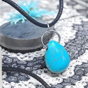 5 For $25💫Turquoise Teardrop Pendant Necklace